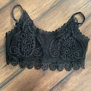 Topshop bralette bra size 4 black